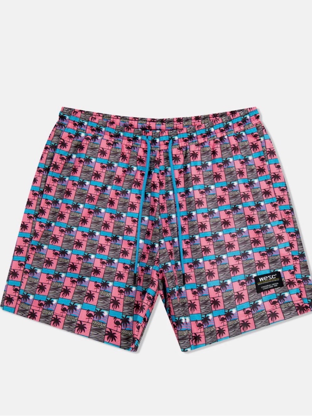 WESC ZACK SWIM TRUNK PARADISE LOST SCENERY SHORT SIZE L